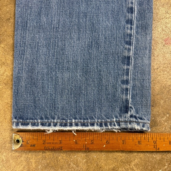 Gap Easy Fit Vintage‎ Men's Jeans 31x29.75 Light Wash Distressed Hem USA Made - Picture 12 of 12